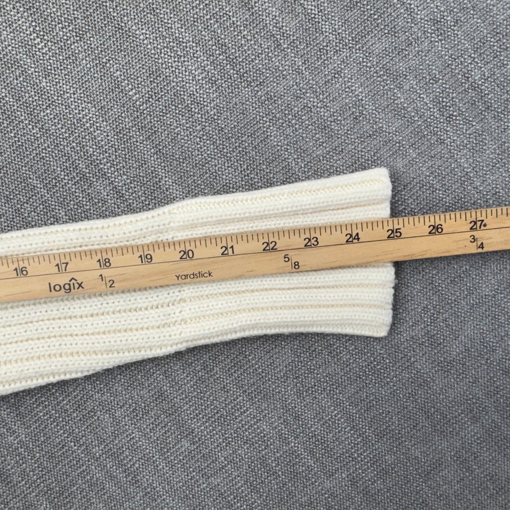 Energie Authentic Women's Large Ivory Cable Knit Shawl Collar Cardigan Y2K - Picture 13 of 15
